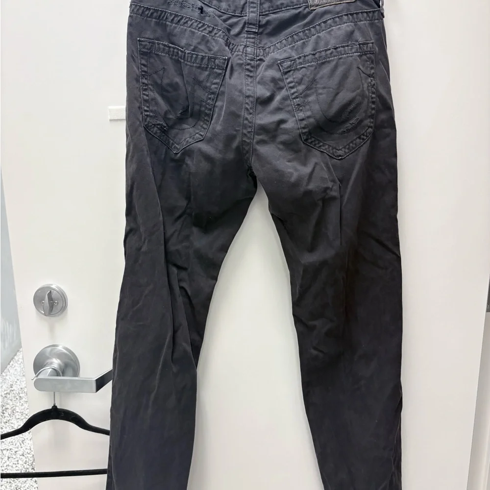 True Religion Charcoal Distressed Men Jeans